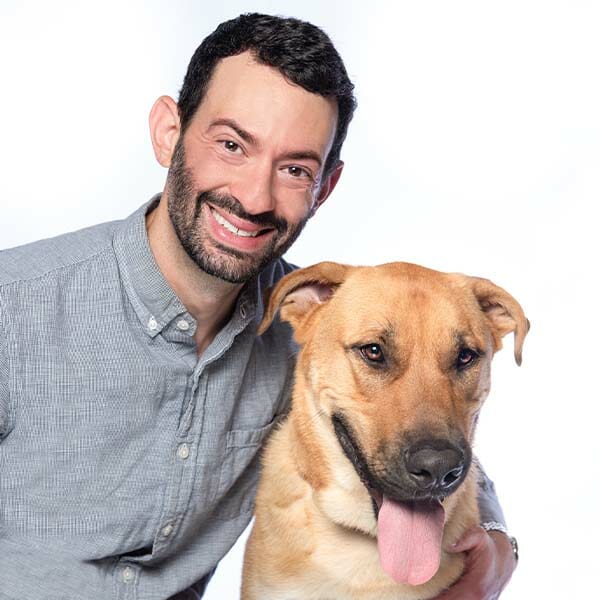 Dr. Matt Schnabl with pet