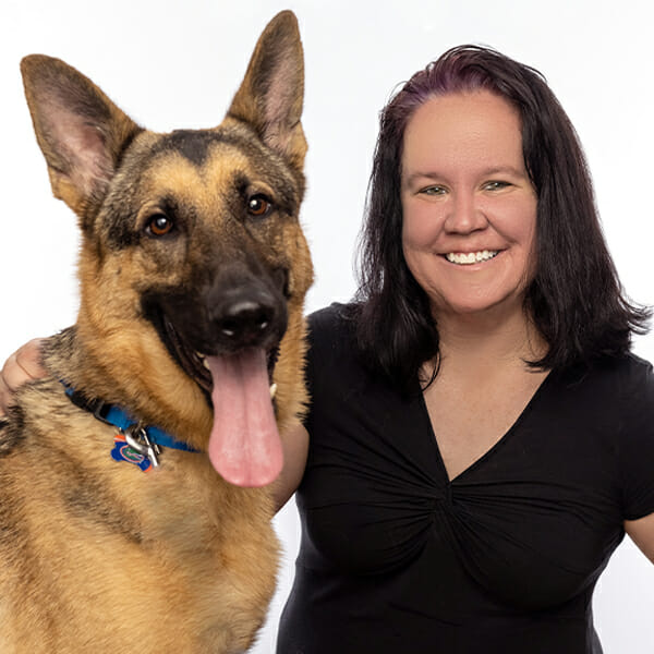 Dr. Christine Ashman with pet