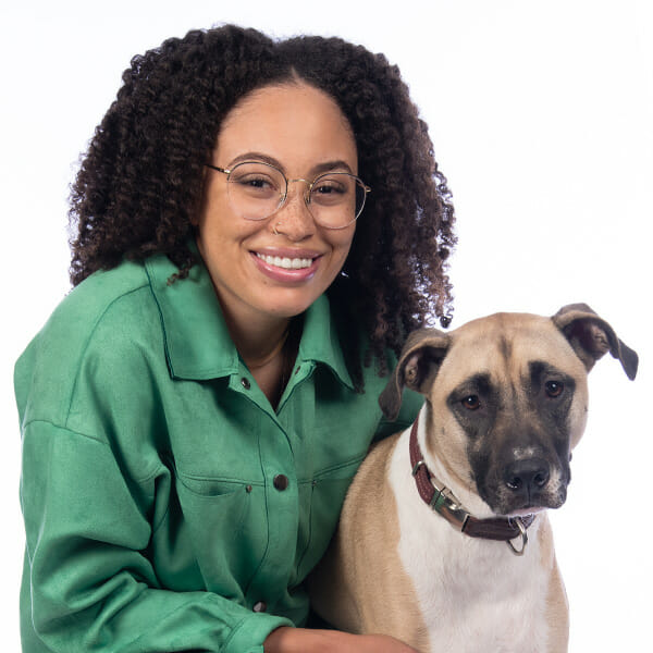 Dr. Diamond Taylor with pet
