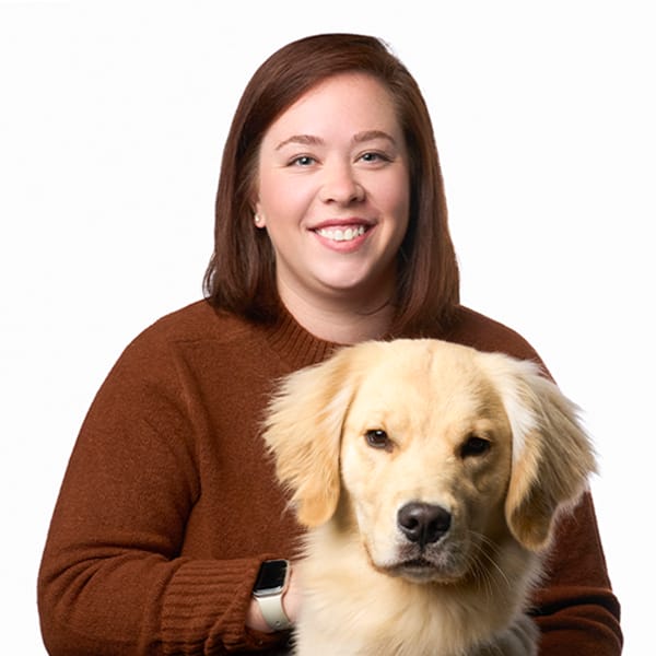 Katie Pansini with dog