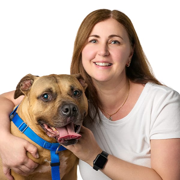 Dr. Marina Manashirova with dog